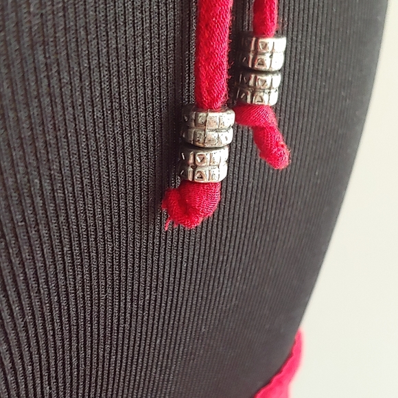 Blue Rain Red Lace Mini Halter Dress Size M - Picture 5 of 10